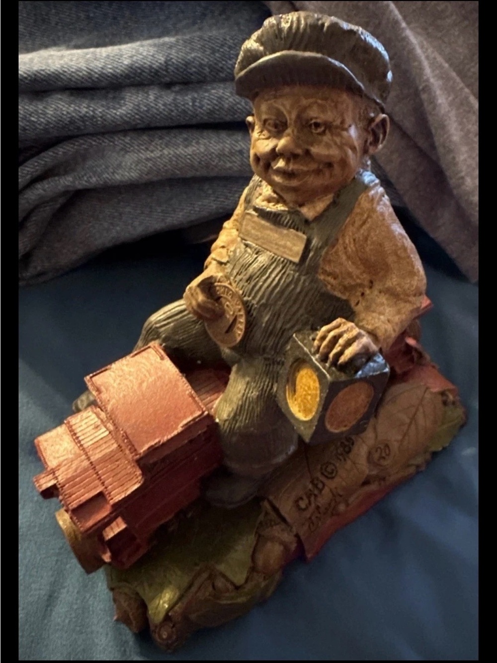Vintage '86 Tom Clark Brakeman Train Engineer Carin Studios Collectible Figure
